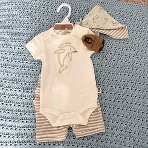 NWT Rabbit + Bear Organic Outfit for 3-6 Month Old